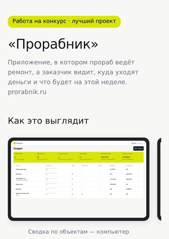 Прорабник · работа ученика Лагеря